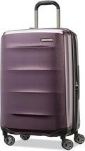 Lightweight Impact-Resistant Hardshell Luggage 24-Inch Medium, 360° Spinner Wheels, Aero Trac System, Durable Travel Suitcase