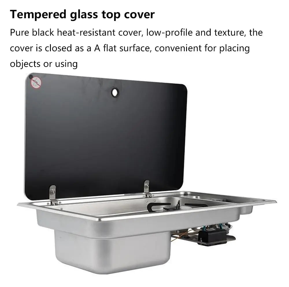 Integrated Gas Stove Sink Combination, Stainless Steel Universal Outdoor Gas Stove With Cover, Gas Camping Stove Burner