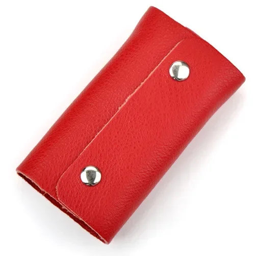 Hot Unisex Fashion Cowhide Genuine Leather Keys Holder Organizer Key Case Pouch Wallet Housekeeper