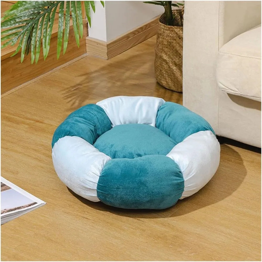 Medium Round Washable Dog and Cat Bed, 40x40cm Cushioned Mat for Warm Sleep, Pink 60cm Long-Tailed Keyword