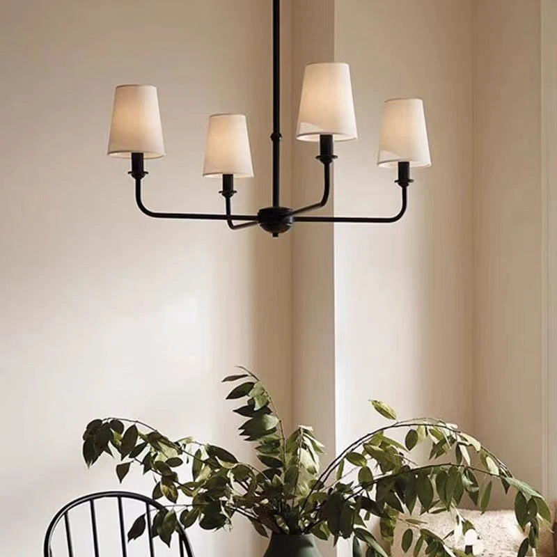 American Wrought Iron Vintage Chandelier Kitchen Island Lighting For Restaurant Bar Living Room Polished Gold/ Black Light