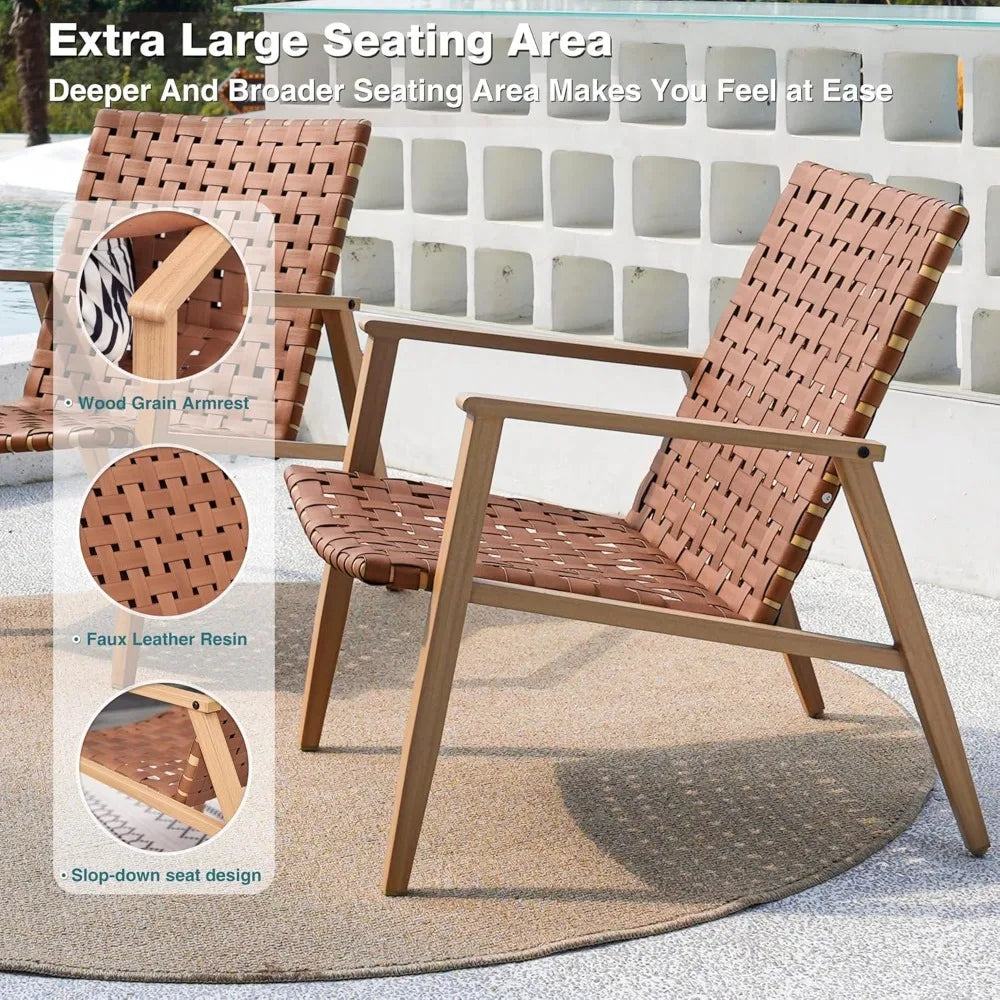 Outdoor Chairs Set of 2, Patio Bistro Set, Outdoor Furniture Set, Outdoor Conversation Chair Sets for Balcony Backyard Garden