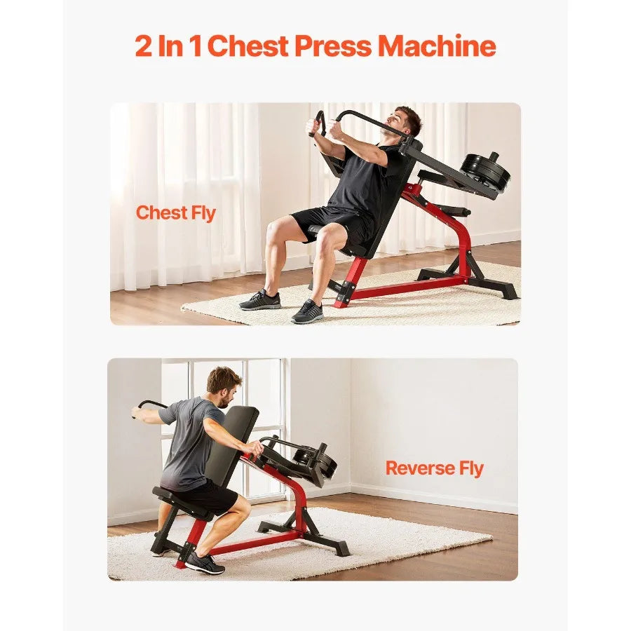 VEVOR Incline Chest Fly and Rear Delt Fly Machine 450 LBS Chest Machine Adjustable Fitness Chest Bench Set Home Gym Equipment f