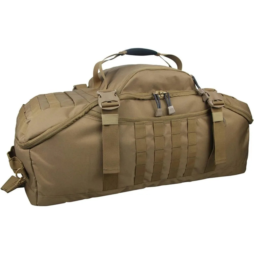 3-in-1 Military Duffle Bag – Backpack Gym Travel Weekender Bag for Men, Carry-On Size