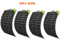 18V Solar Panels 125W 250W 375W 500W Flexible Solar Panel Mono Solar Cell For 12V/24V Battery Charger 1000W Home Kits RV Boat