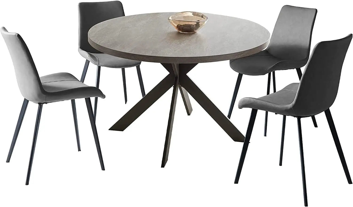 47" Round Dining Table Set, Mid Century Modern Round Dining Table for 4-6 Person, Steel Legs,Leisure Coffee Table for,Customized