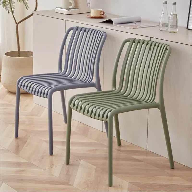 Balcony Plastic Backrest Leisure Luxury Chair Home Restaurant Dining Room Chair Sillas Para Comedor Beach Chairs For Kitchen