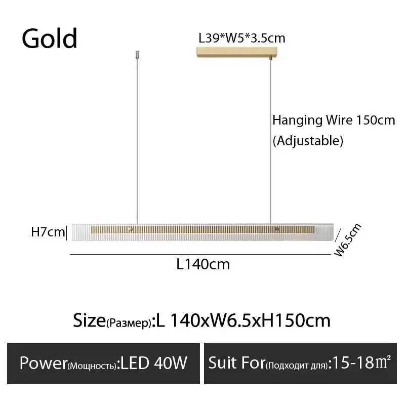 Black Modern Luxury LED Pendant Lamp for Kitchen Island Bedroom Restaurant Chandelier Decoration Bar Counter Suspension Lighting