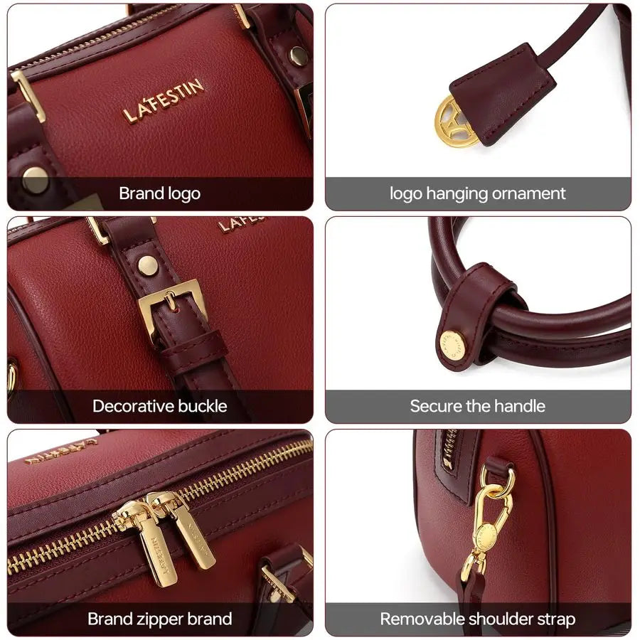 FESTIN Top Handle Purse Stylish Handbag Crossbody Satchel Barrel Bag with Adjustable Strap for Daily Travel