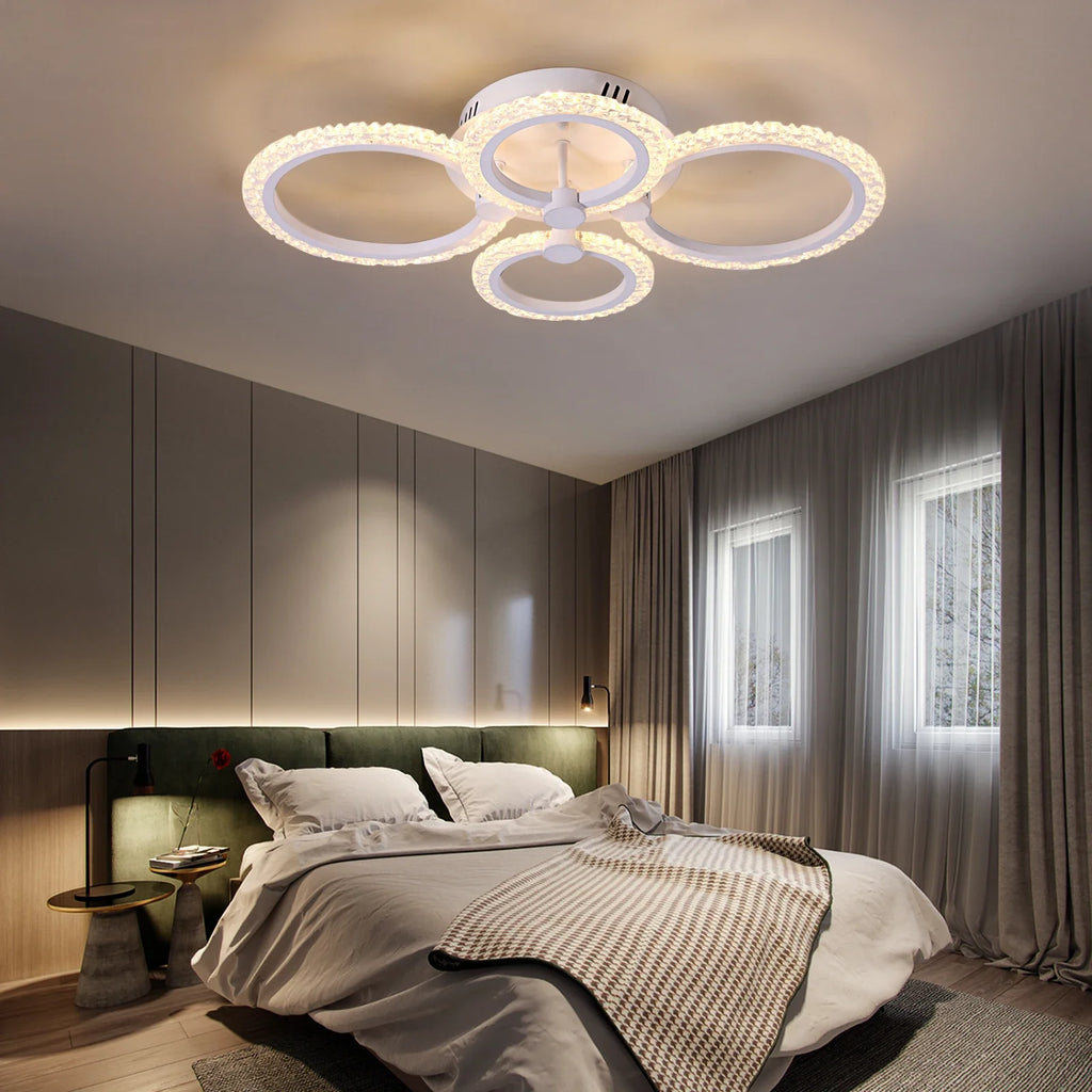 Acylic Led Ceiling Light Modern Dining Living Room Decoration Ceiling Lamp Chandelier Indoor Pendant Lustre Bedroom Home Fixture
