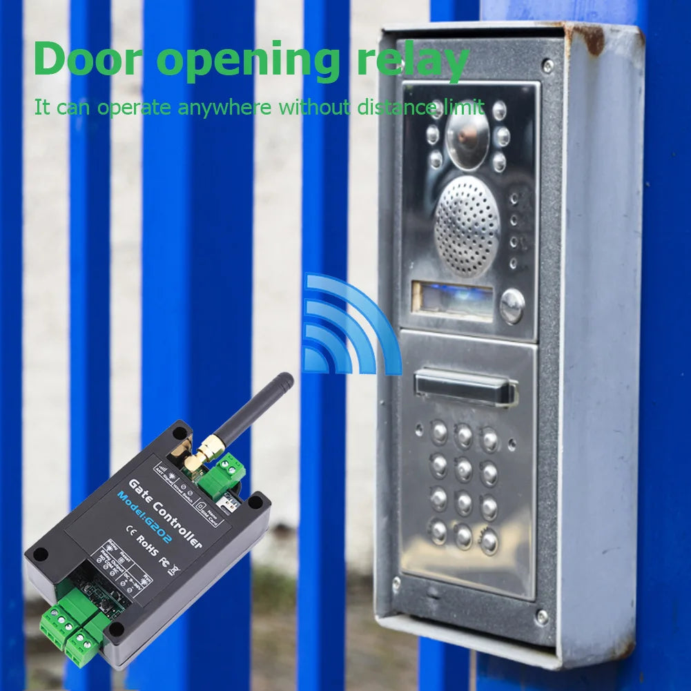 200 Users 2G Wireless Remote Control Door Access GSM Gate Opener Relay Switch