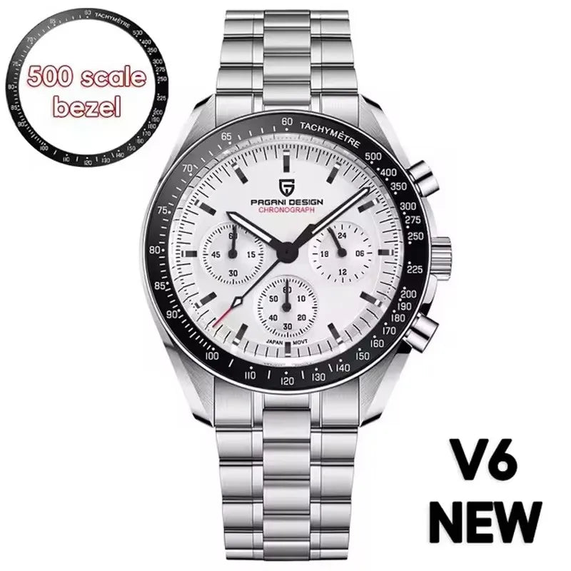 2025 New PAGANI DESIGN Saturn Men's Watches Luxury Quartz Watch For Men Chronograph Wristwatches AR Sapphire Waterproof Luminous