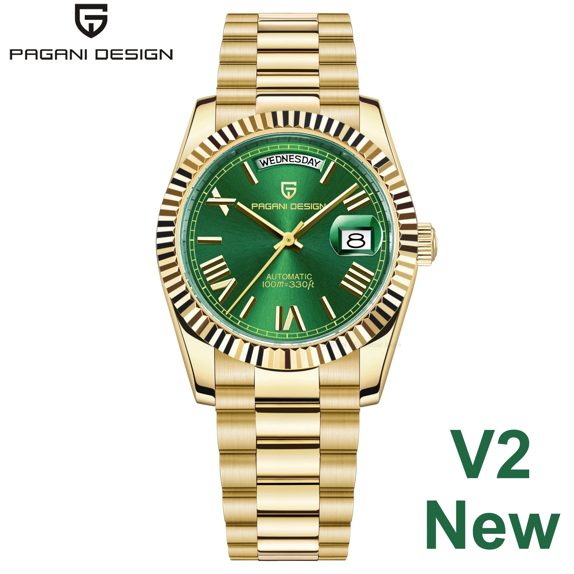2026 New PAGANI DESIGN Enamel Dial DD36 Men's Watches Silver Gold Luxury Automatic Watch Men Waterproof Mechanical Wristwatch