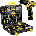 138 Pcs Tool Set with 12V Cordless Drill –Power Hand Tool Kit with Magnetic Drill Bit Set, 2-Speed Control & Fast Charging