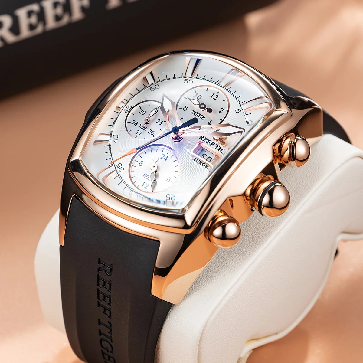 reef tiger brand men's fully automatic mechanical watches, business men's watches, fashionable men's sports watches, Valentine's