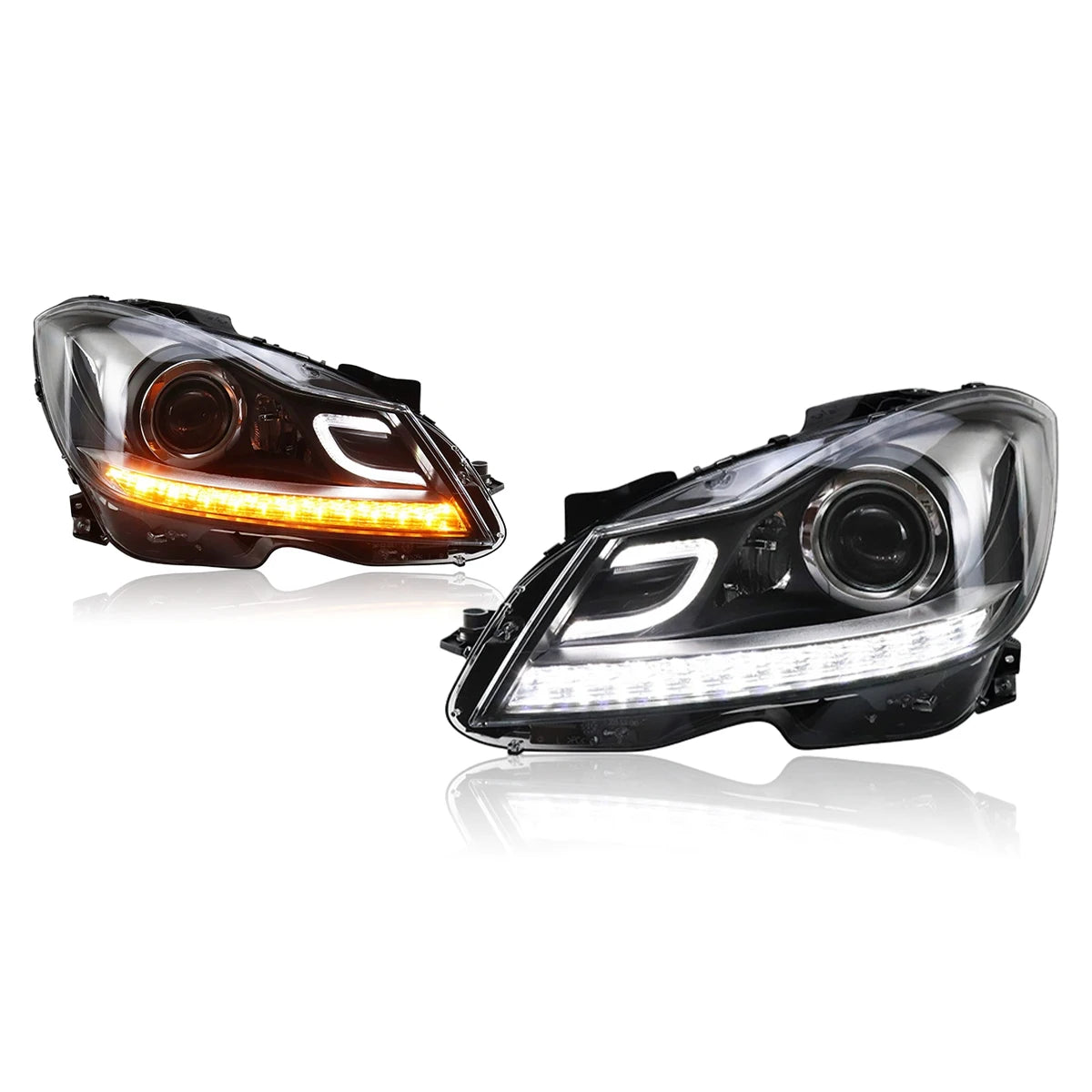 TYPY Car Headlights For Benz C-Class W204 2011-2013 LED Car Lamps Daytime Running Lights Dynamic Turn Signals Car Accessories