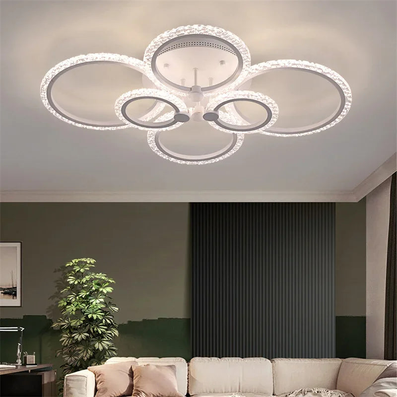 Acylic Led Ceiling Light Modern Dining Living Room Decoration Ceiling Lamp Chandelier Indoor Pendant Lustre Bedroom Home Fixture