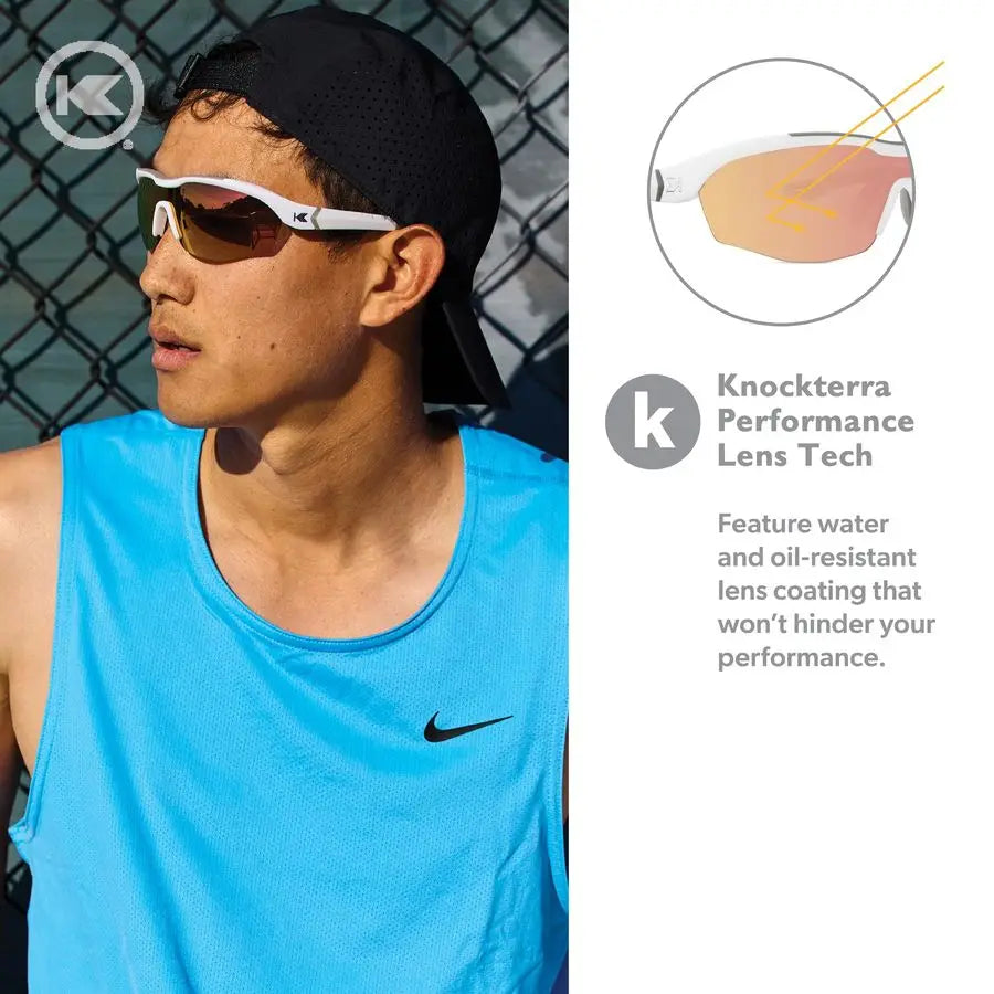 Kinetics Wraparound Sport Sunglasses for Men amp Women Water and Oilresistant coating, Full UV400 Protection for Running, Golf,