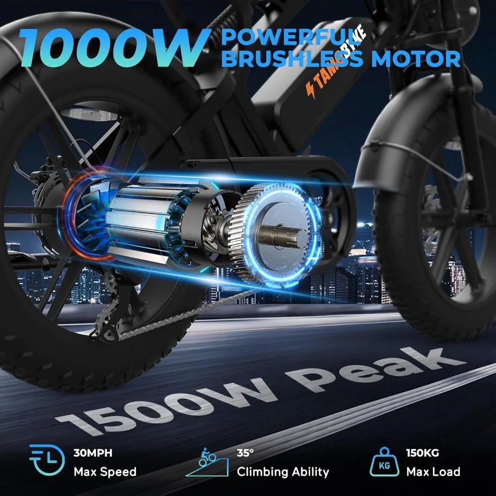 V20/V29 Series Electric Bike for Adults, 1500W/2000W Motor (Peak), 30MPH/32MPH Electric Dirt Ebike,20'' Fat Tire, Customized
