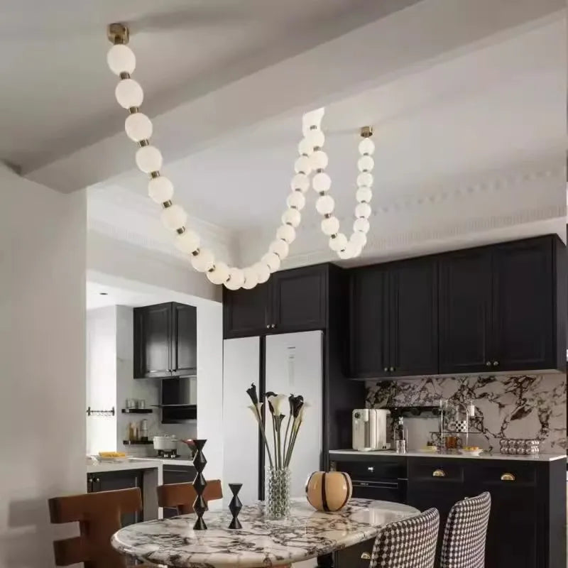 Nordic Magic Bean Pendant Lamp Indoor Decor Led Ceiling Lamp for Living Room Kitchen Hotel Hall Dine Beads LED Hanging Lamp