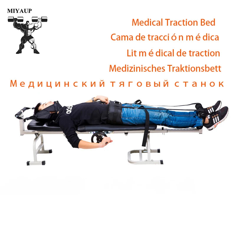 MIYAUP Medical Cervical Spine Rehabilitation Personal Fitness Stretcher Bed Waist / Neck Traction Bench