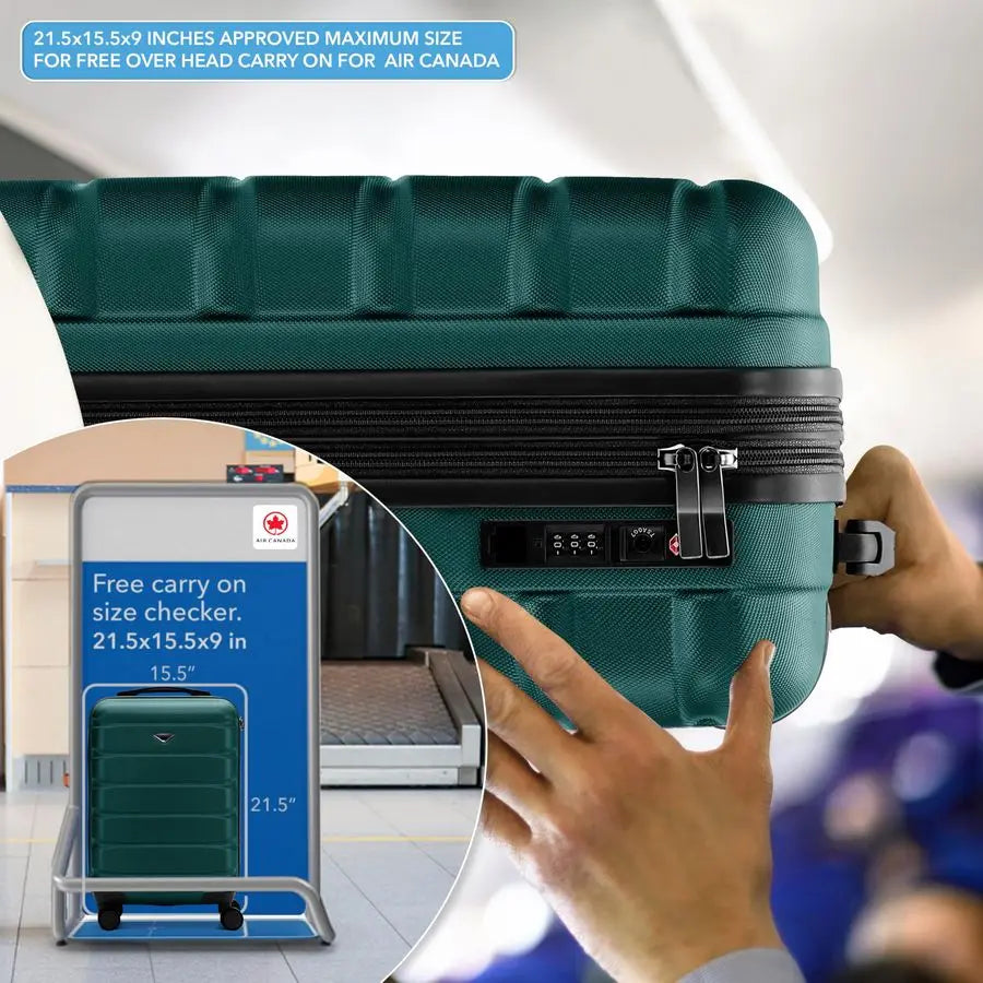 Expandable Carry On Suitcase Hardside TSA Lock amp USB C Port Lightweight Luggage Silent Double Spinner Wheels Maximum Canada Ai