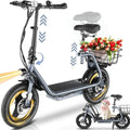 14 Tire Foldable Electric Scooter 1200W/800W/500W, 30 Miles Range, 20MPH, 300lbs Load, Dual Brake System，Customized