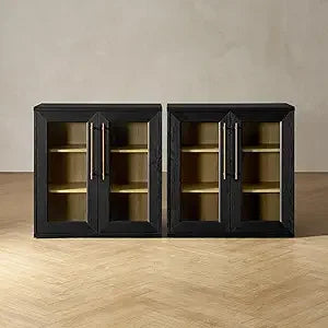 Blake Storage Cabinet, Small Modular Accent Display Sideboard Buffet Cabinet with Storage, Media Console Credenza, for Kitchen,