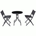 Bistro Set Garden Backyard Table Folding Chairs Outdoor Patio Furniture