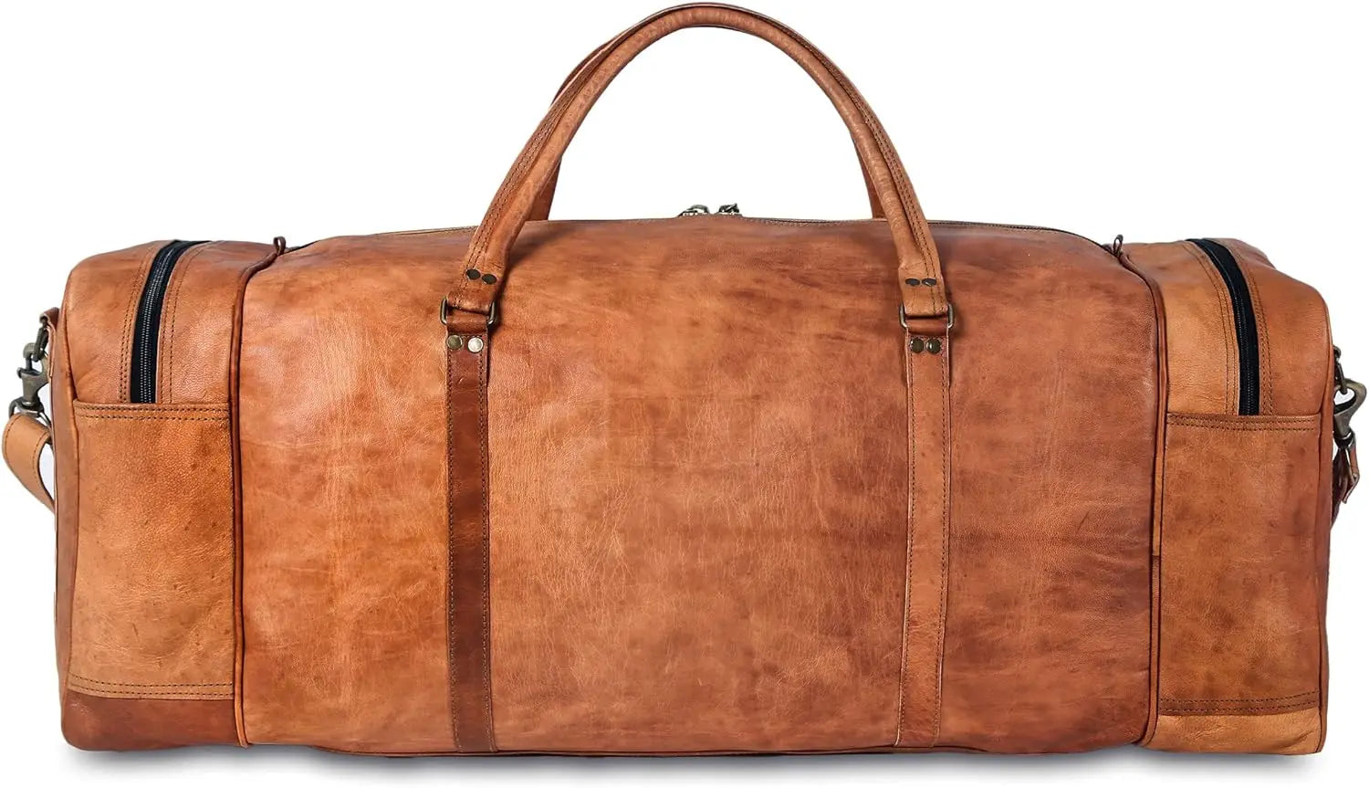 Large 32 inch duffel bags for men holdall leather travel bag overnight gym sports weekend bag