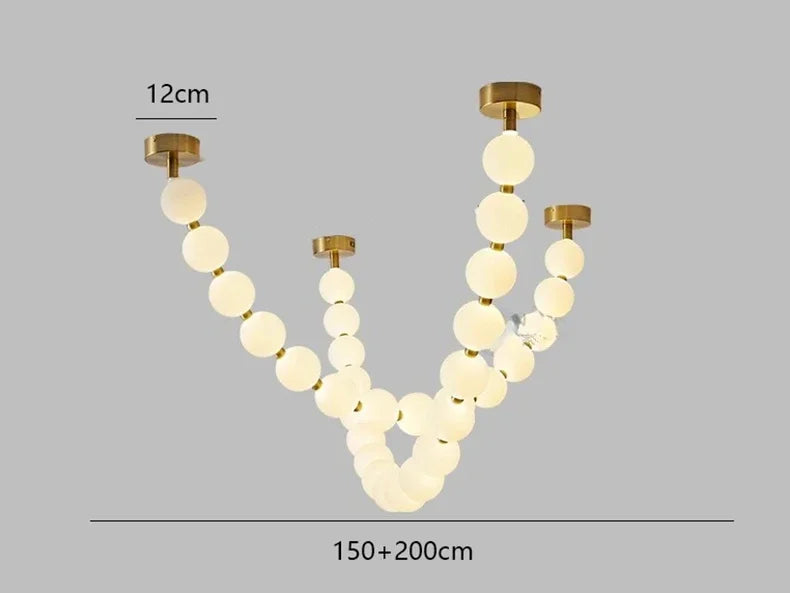 Nordic Magic Bean Pendant Lamp Indoor Decor Led Ceiling Lamp for Living Room Kitchen Hotel Hall Dine Beads LED Hanging Lamp