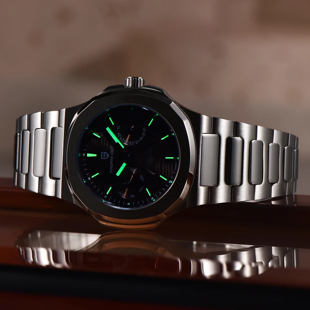 2026 New PAGANI DESIGN fashion Mens Quartz Watches Luxury Date Week Wrist Watch For Men Stainless Steel Waterproof Sports Clock