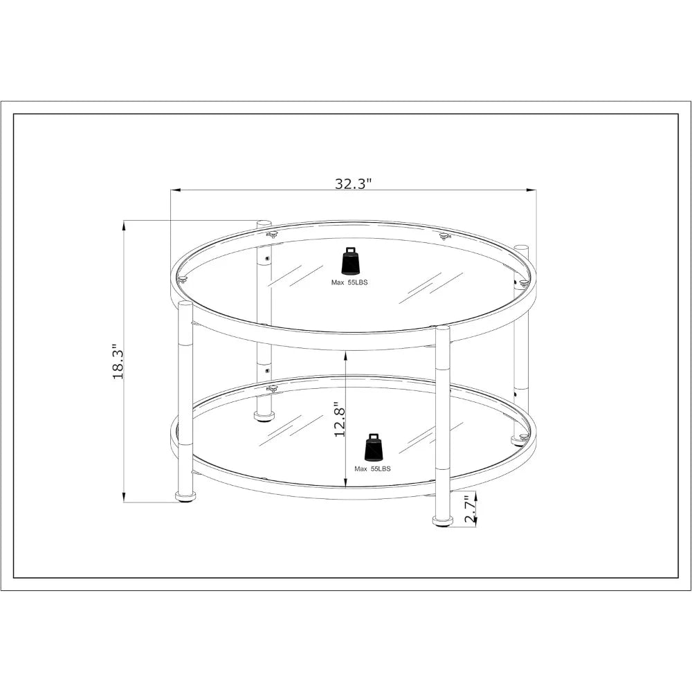 Coffee Table Circle Center Tables for Living Room