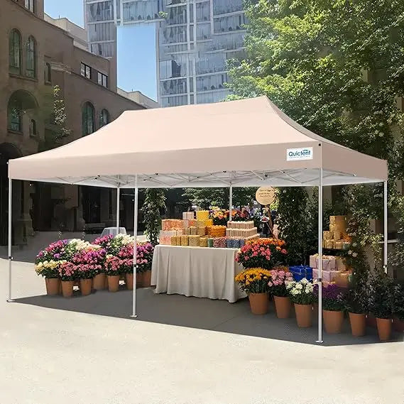 Heavy Duty 10x20 Pop Up Canopy Tent, Commercial Instant Shelter with Wheeled Bag for Outdoor Events, Beach Parties, and Weddings