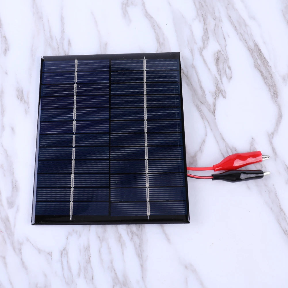 Waterproof Solar Panel 10W 12V DIY Polysilicon Epoxy Panels Portable Solar Cell Charger for 9-12V Battery for Outdoor Lamp Pump