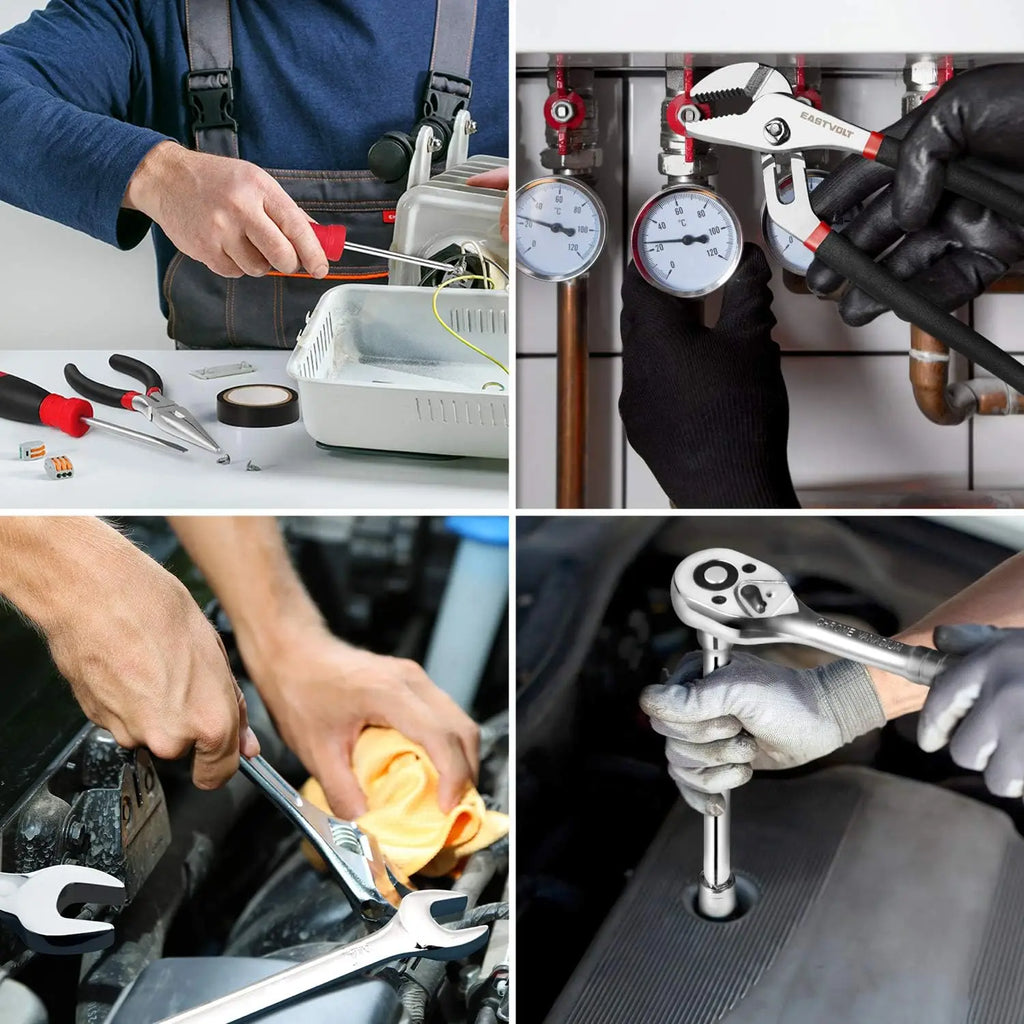 248-Piece Mechanics Tool Set with Mixed Sockets, Wrenches, and Storage Case for Auto Repair