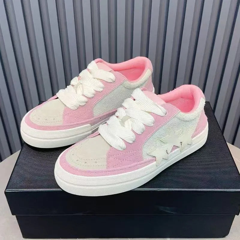 Genuine leather thick soled white shoes for women 2025 new breathable casual board shoes flat sports shoes for men