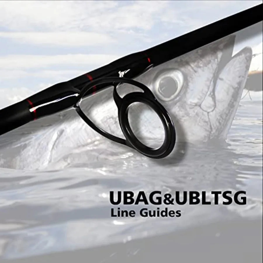 Surf Spinning Fishing Rod 2Piece Graphite Travel Fishing Rod for Saltwater and Freshwater Angling Compact Design with 1