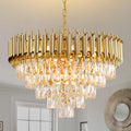 Golden crystal chandelier restaurant modern circular chandelier 5th floor ceiling chandelier foyer large ceiling chandelier livi