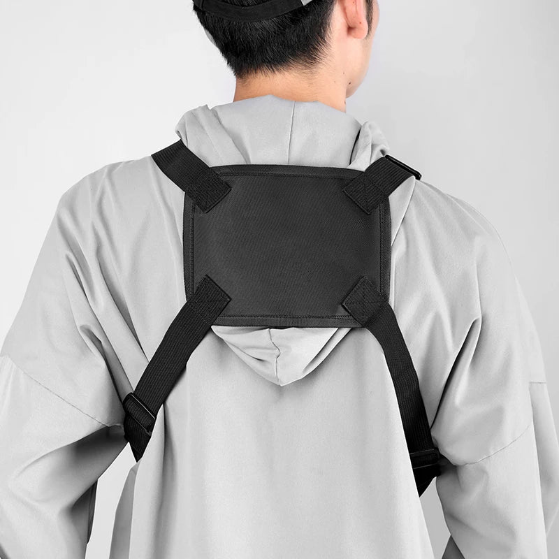 Reflective Design Chest Rig Bag Wear-resistant Tactical Vest Bag Multiple Pockets Students Chest Bag Hip-hop Streetwear Back2026