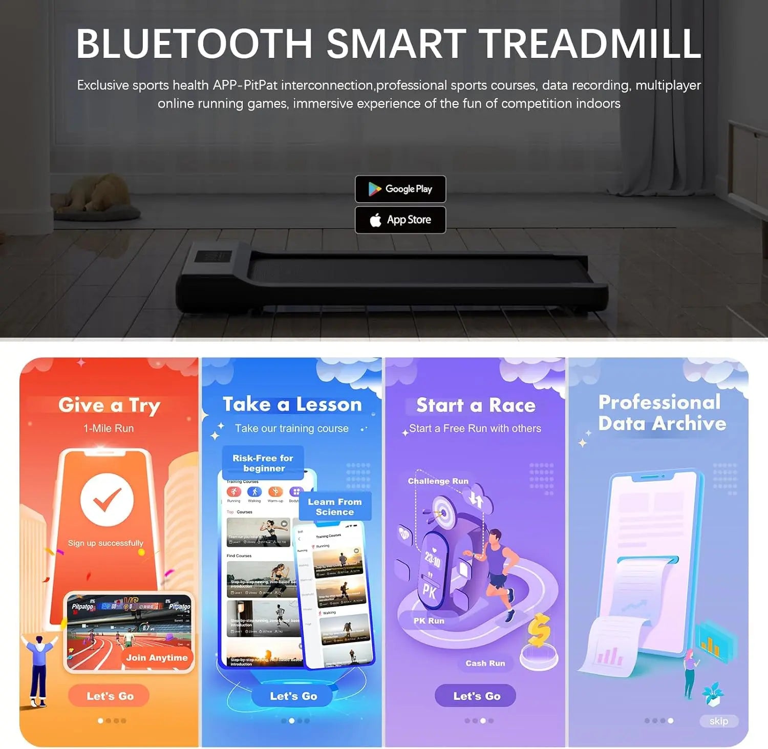 Walking Pad, Under Desk Treadmill, 3 In 1 Portable Treadmill With Remote Control LED Display, 2.5 HP Quiet Walking