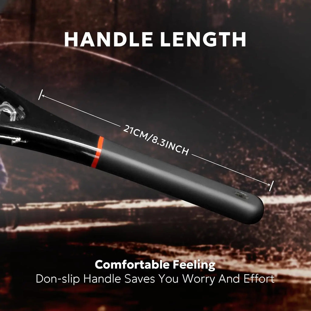 Lightweight Carbon Fiber Fly Fishing Net with Soft Rubber Mesh for Trout Catch and Release, Durable and Waterproof