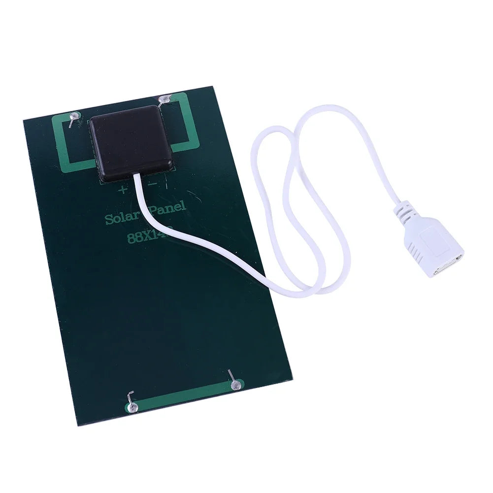 5W 5V Portable Solar Panel Polysilicon USB Solar Cell Panel Solar Plate for 3-5V Battery/Phone Charging for Outdoor Camping