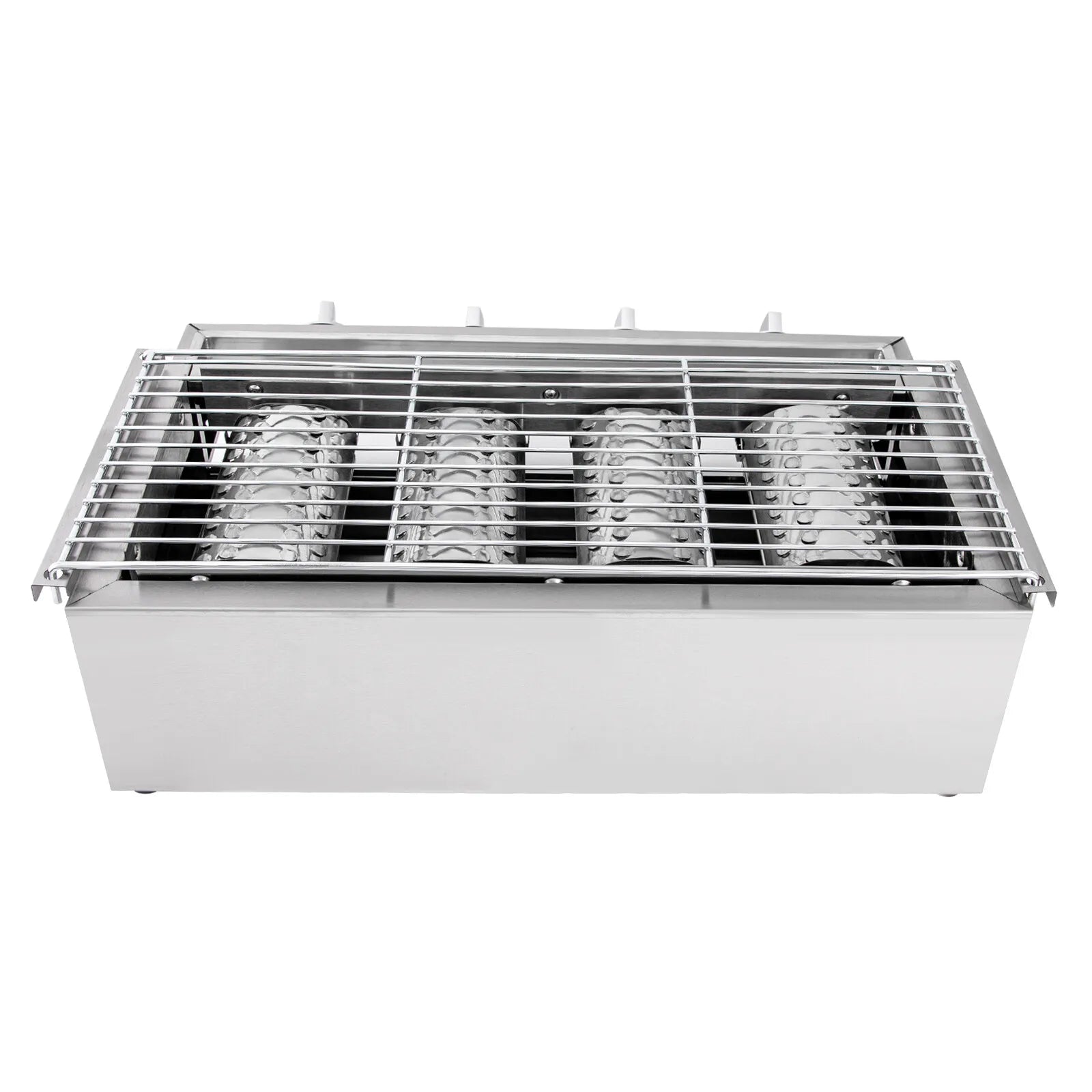 Tabletop Gas Grill Stainless Steel Barbecue Stove Portable LPG Gas BBQ Great Barbecue Cooker Small Grill Griddle for Camping