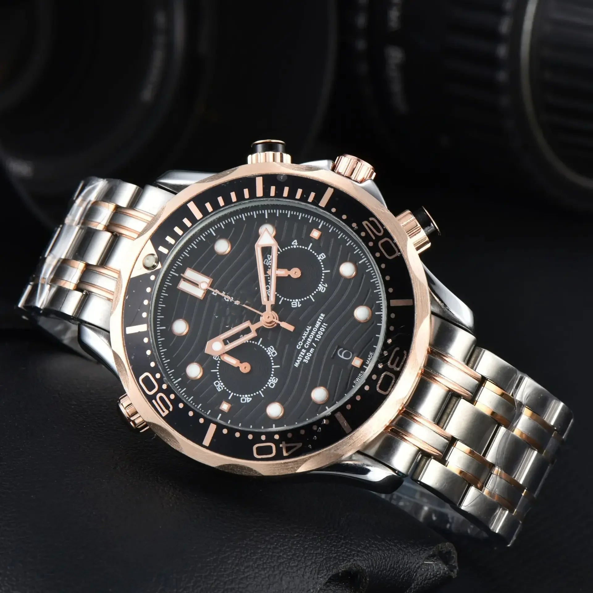 42mm Fully Automatic Mechanical Watch -NH35movement, Ceramic Bezel, Water-resistant Sapphire Crystal, 20mm Steel Band Wristwatch