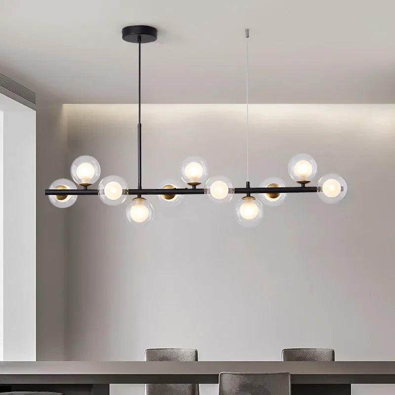 Modern Glass Ball Ceiling Chandelier for Table Dining Living Room Kitchen Island Pendant Lamp Home Decor Indoor Lighting Fixture