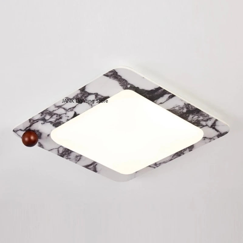 Italian Marble Bedroom Lamp Ceiling Lamp French Master Bedroom High-end Room Model Room Lighting Fixture Includes Remote Control