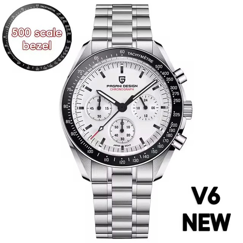 2025 New PAGANI DESIGN Saturn Men's Watches Luxury Quartz Watch For Men Chronograph Wristwatches AR Sapphire Waterproof Luminous