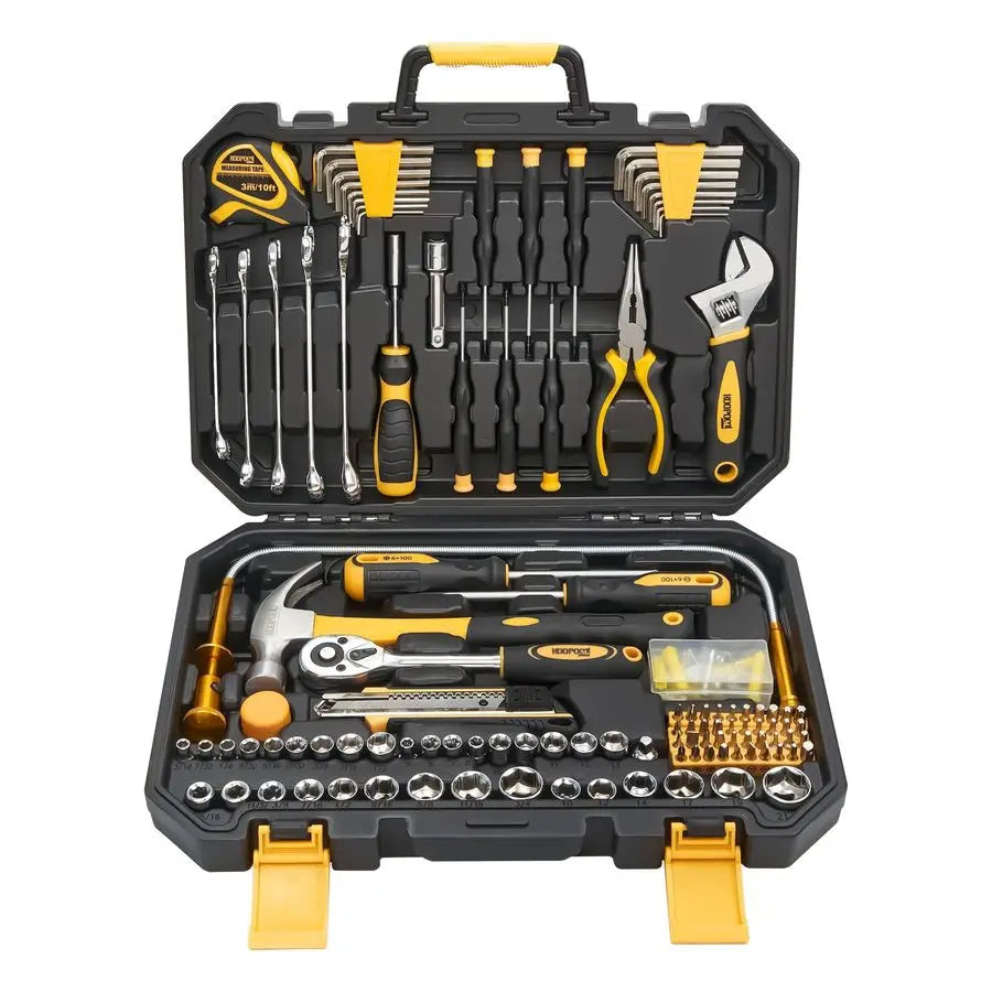 Piece Tool Set, Tool Box Kit for Mechanic and Car, General Household Home Tool Kit, Basic Tool Kit for Home Auto Repair, with St