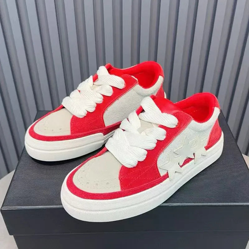 Genuine leather thick soled white shoes for women 2025 new breathable casual board shoes flat sports shoes for men